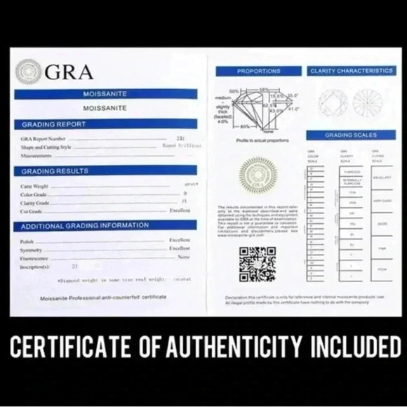 MOISSANITE CERTIFIED 1 Carat Each Stud Earrings Six Prongs 2 c.t.w - Picture 10 of 11